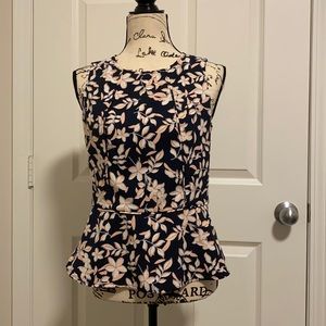 Banana Republic floral peplum top